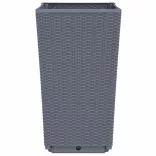 2 db kékszürke polipropilén kerti ültetőláda 32,5 x 32,5 x 57 cm