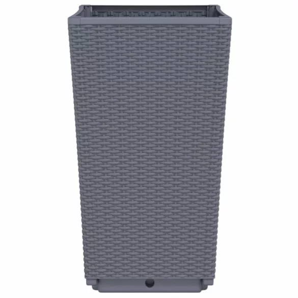 2 db kékszürke polipropilén kerti ültetőláda 32,5 x 32,5 x 57 cm
