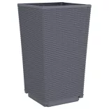 2 db kékszürke polipropilén kerti ültetőláda 32,5 x 32,5 x 57 cm