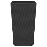 2 db fekete polipropilén kerti ültetőláda 32,5 x 32,5 x 57 cm