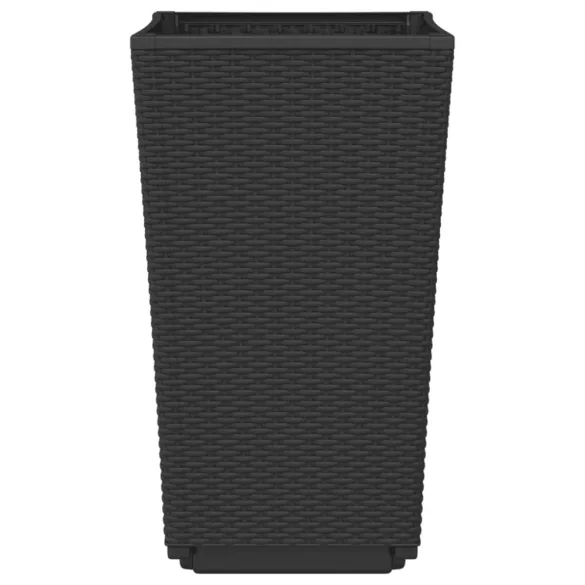 2 db fekete polipropilén kerti ültetőláda 32,5 x 32,5 x 57 cm