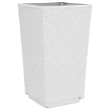 2 db fehér polipropilén kerti ültetőláda 32,5 x 32,5 x 57 cm