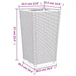 2 db fehér polipropilén kerti ültetőláda 32,5 x 32,5 x 57 cm