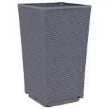 4 db kékszürke polipropilén kerti ültetőláda 32,5 x 32,5 x 57 cm