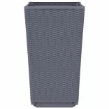 4 db kékszürke polipropilén kerti ültetőláda 32,5 x 32,5 x 57 cm