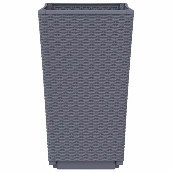 4 db kékszürke polipropilén kerti ültetőláda 32,5 x 32,5 x 57 cm