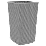 4 db világosszürke polipropilén kerti virágláda 32,5x32,5x57 cm