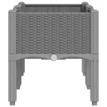 világosszürke PP rácsos kerti ültetőláda 80 x 40 x 42 cm