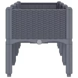 kékszürke PP rácsos kerti ültetőláda 120 x 40 x 42 cm