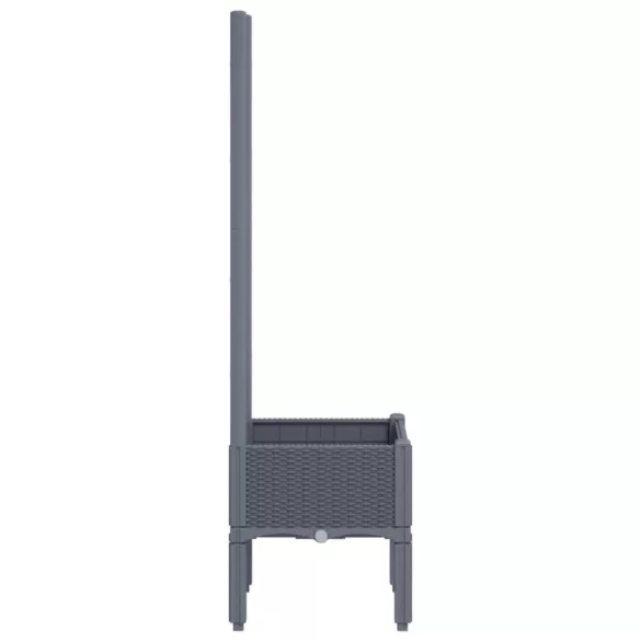 kékszürke PP rácsos kerti ültetőláda 40 x 40 x 142 cm