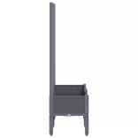 kékszürke PP rácsos kerti ültetőláda 80 x 40 x 142 cm