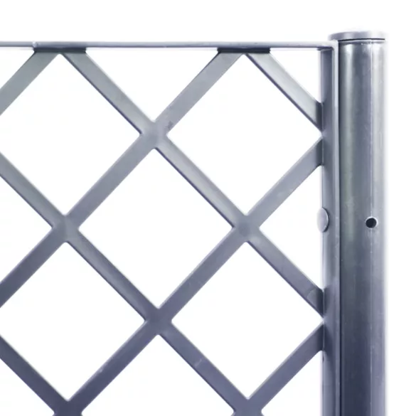 kékszürke PP rácsos kerti ültetőláda 160 x 40 x 142 cm