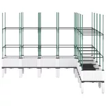 fehér polipropilén rácsos kerti ültetőláda 200 x 160 x 142,5 cm