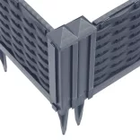 kékszürke PP kerti virágláda cövekekkel 42,5 x 42,5 x 28,5 cm