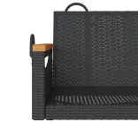 fekete polyrattan hintapad 109 x 62 x 40 cm