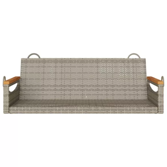 szürke polyrattan hintapad 109 x 62 x 40 cm