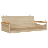 bézs polyrattan hintapad 109 x 62 x 40 cm