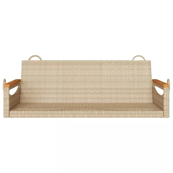 bézs polyrattan hintapad 109 x 62 x 40 cm