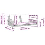 bézs polyrattan hintapad párnákkal 109 x 62 x 40 cm