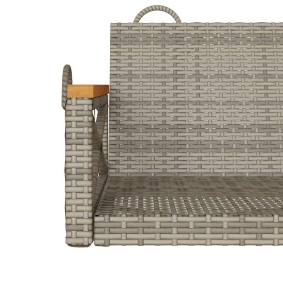 szürke polyrattan hintapad 109 x 62 x 40 cm