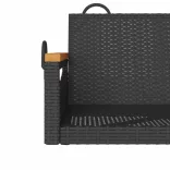 fekete polyrattan hintapad 63 x 62 x 40 cm