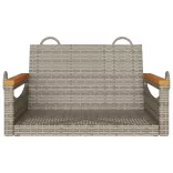 szürke polyrattan hintapad 63 x 62 x 40 cm