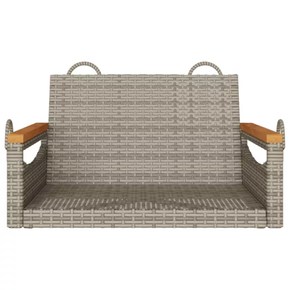 szürke polyrattan hintapad 63 x 62 x 40 cm