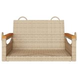 bézs polyrattan hintapad 63 x 62 x 40 cm