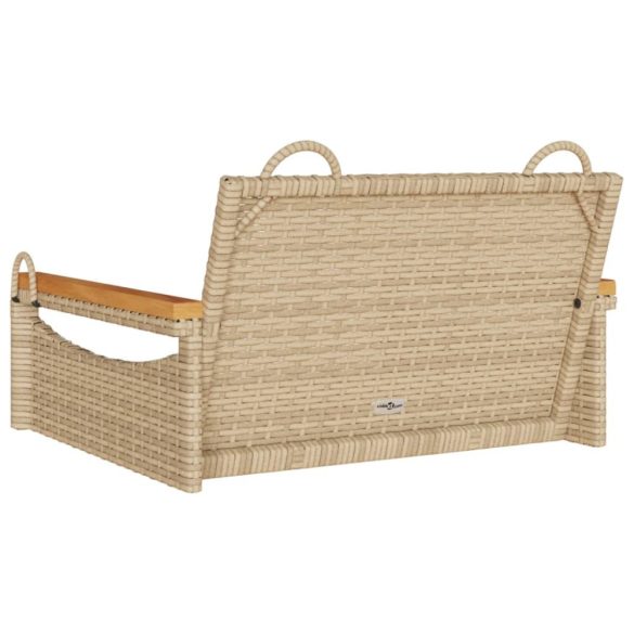 bézs polyrattan hintapad 63 x 62 x 40 cm