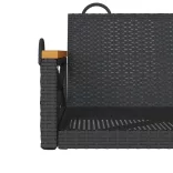 fekete polyrattan hintapad 63 x 62 x 40 cm