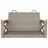 szürke polyrattan hintapad 63 x 62 x 40 cm