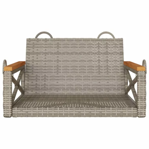 szürke polyrattan hintapad 63 x 62 x 40 cm