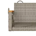 szürke polyrattan hintapad 63 x 62 x 40 cm