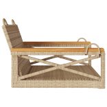 bézs polyrattan hintapad 63 x 62 x 40 cm