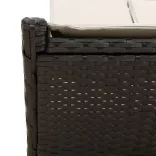 fekete polyrattan dupla napozóágy párnával