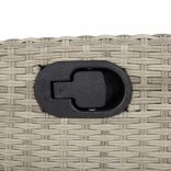 világosszürke polyrattan dönthető kerti pad párnával