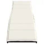 fekete polyrattan napozóágy párnával 55x199x50 cm