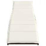barna polyrattan napozóágy párnával 55x199x50 cm