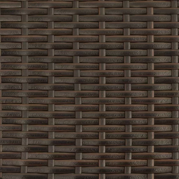 barna polyrattan napozóágy párnával