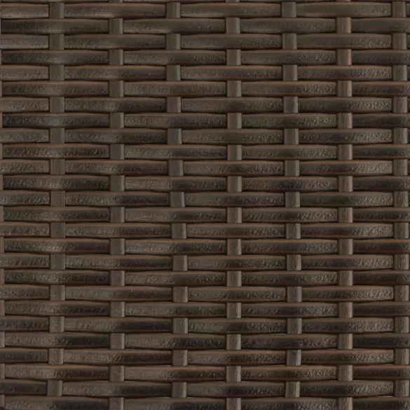 barna polyrattan napozóágy párnával