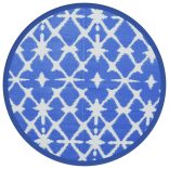 kültéri szőnyeg ARAKIL kék és fehér Ø120 cm PP