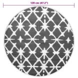 kültéri szőnyeg ARAKIL kék és fehér Ø120 cm PP