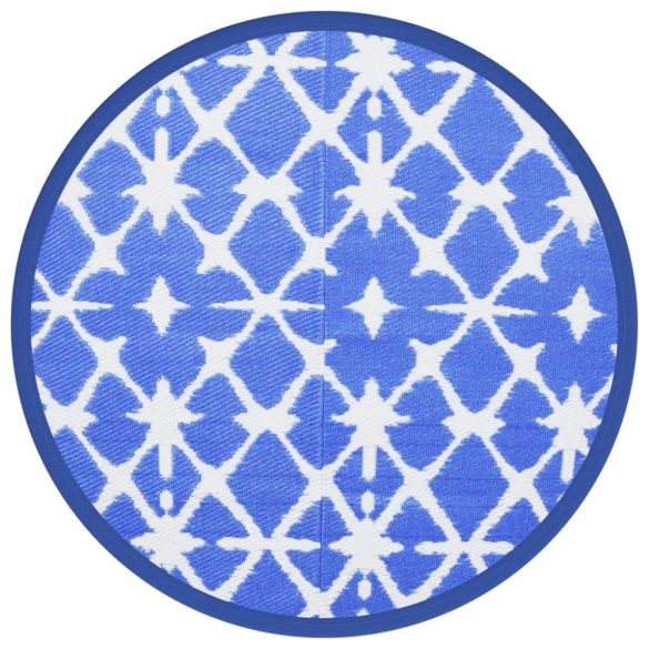 kültéri szőnyeg ARAKIL kék és fehér Ø160 cm PP