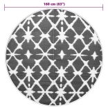 kültéri szőnyeg ARAKIL kék és fehér Ø160 cm PP