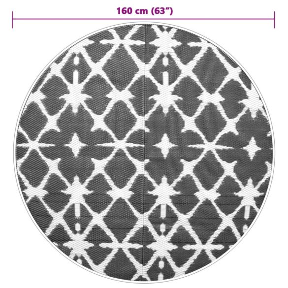 kültéri szőnyeg ARAKIL kék és fehér Ø160 cm PP