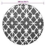 kültéri szőnyeg ARAKIL kék és fehér Ø200 cm PP