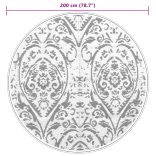 ARAKIL narancssárga és fehér kültéri szőnyeg Ø200 cm PP