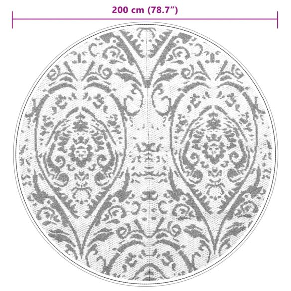 ARAKIL narancssárga és fehér kültéri szőnyeg Ø200 cm PP