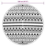 kültéri szőnyeg ARAKIL fekete Ø120 cm PP