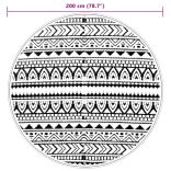 kültéri szőnyeg ARAKIL fekete Ø200 cm PP